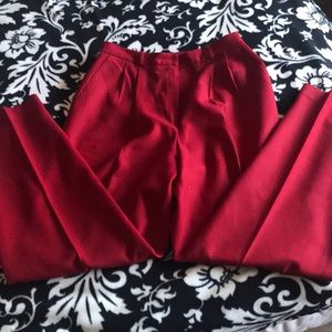 100% red wool pants